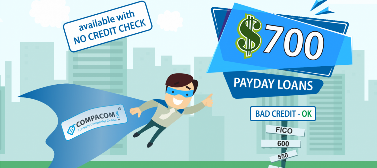 Compare $700 bad credit loans with instant approval. Fast and easy $100 - $700 unsecured Payday Loans the same or next business day.