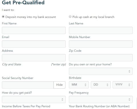 check into cash pre qualify